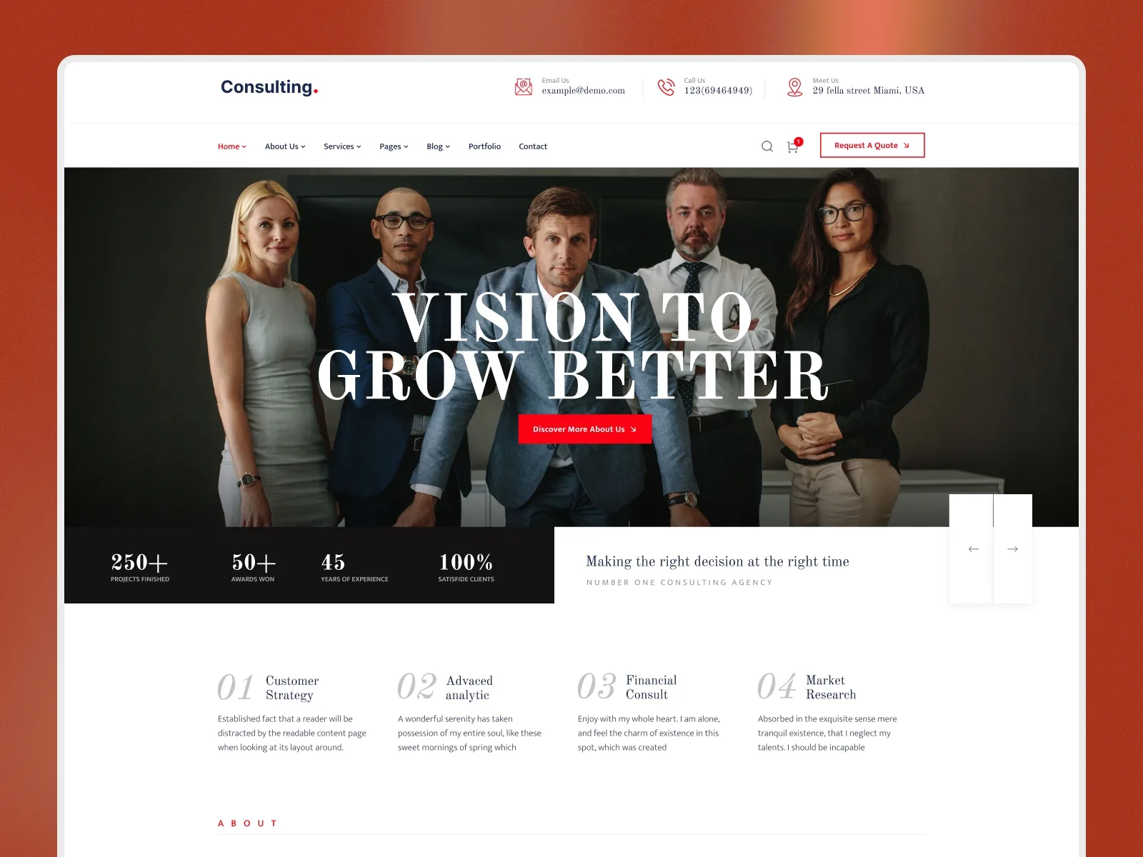 Advisor — Framer consulting website template