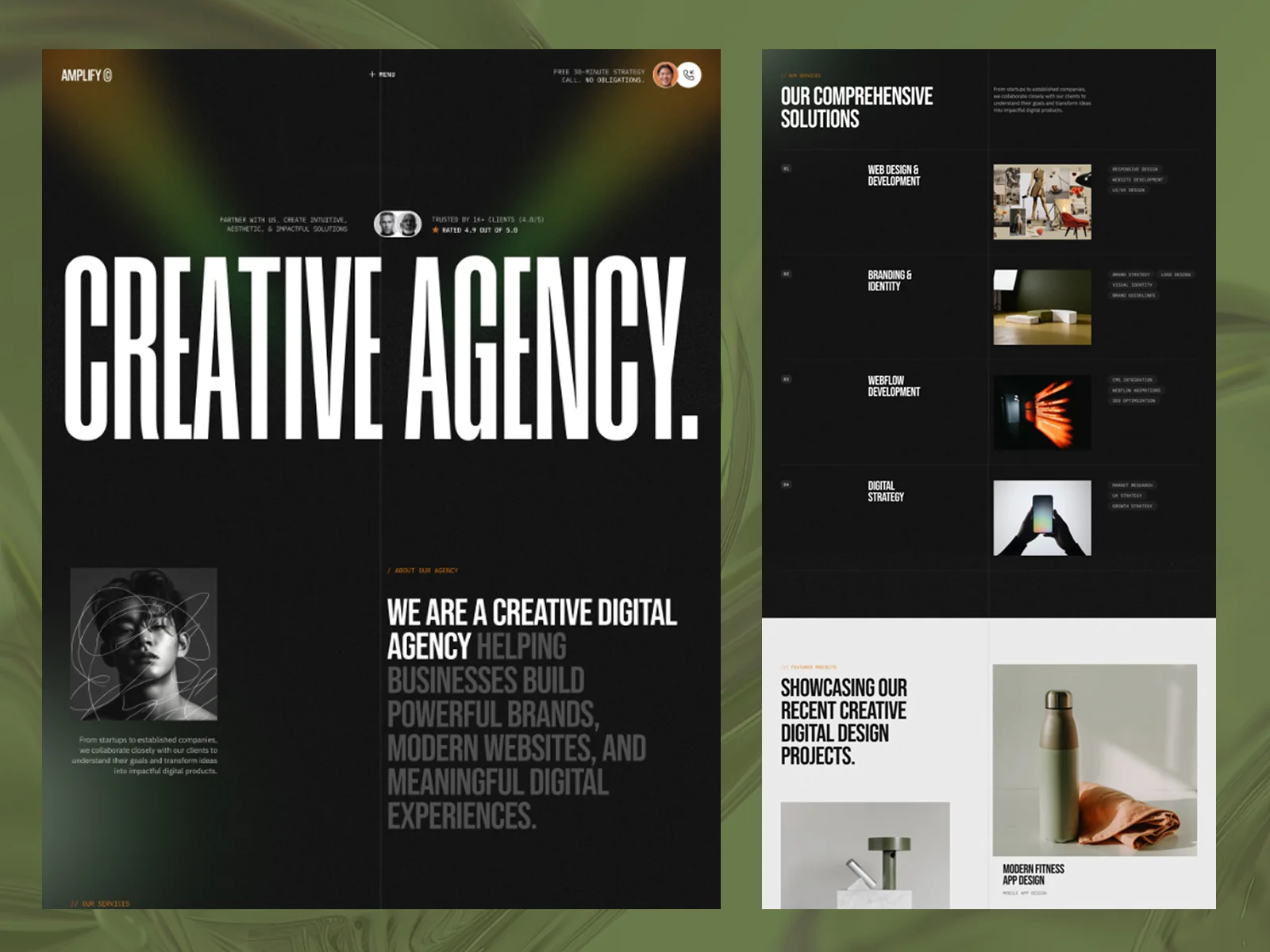 Amplfy — Framer agency website template