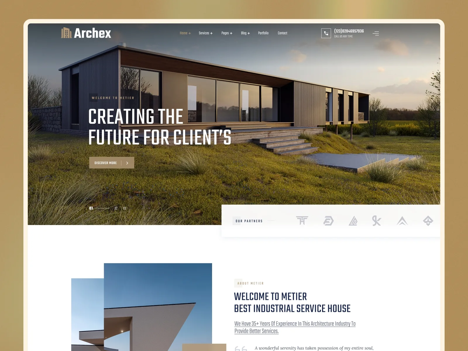 Archex — Framer architecture website template