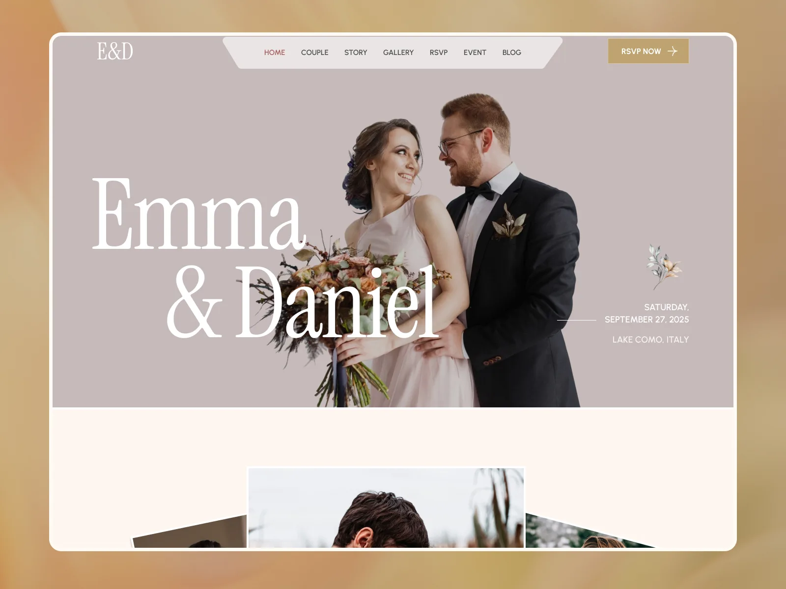 Belove — Framer wedding website template