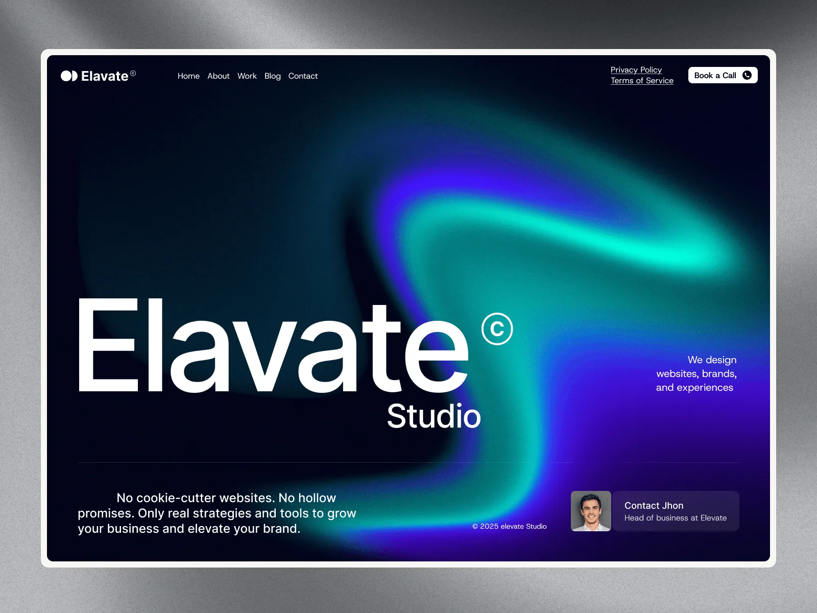 Elavate — Webflow agency website template
