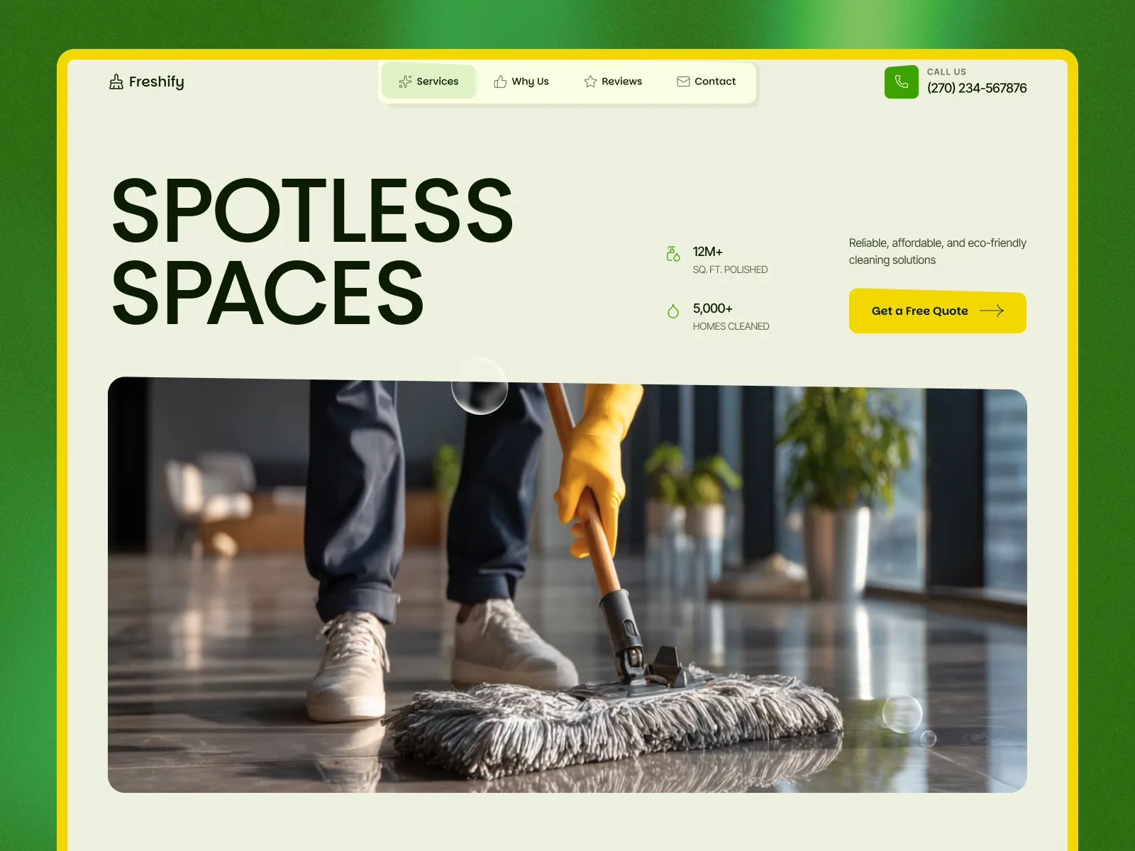 Freshify — Webflow cleaning website template