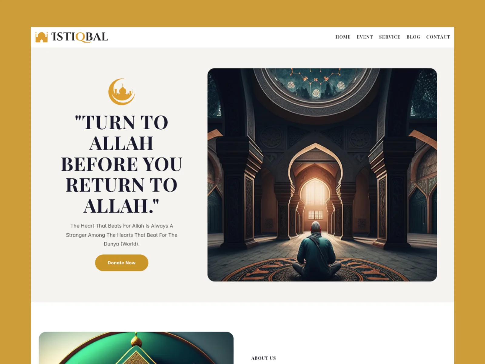 Istiqbal — Framer religious website template