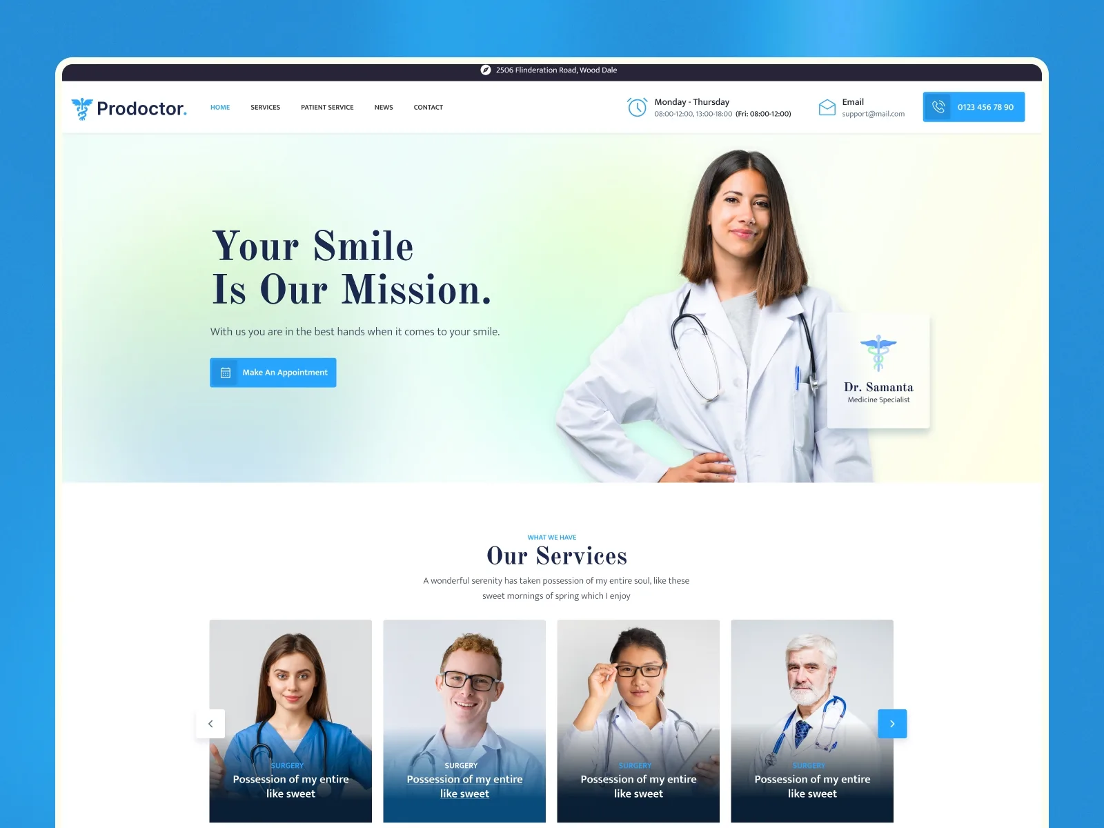 MediCare — Framer medical website template