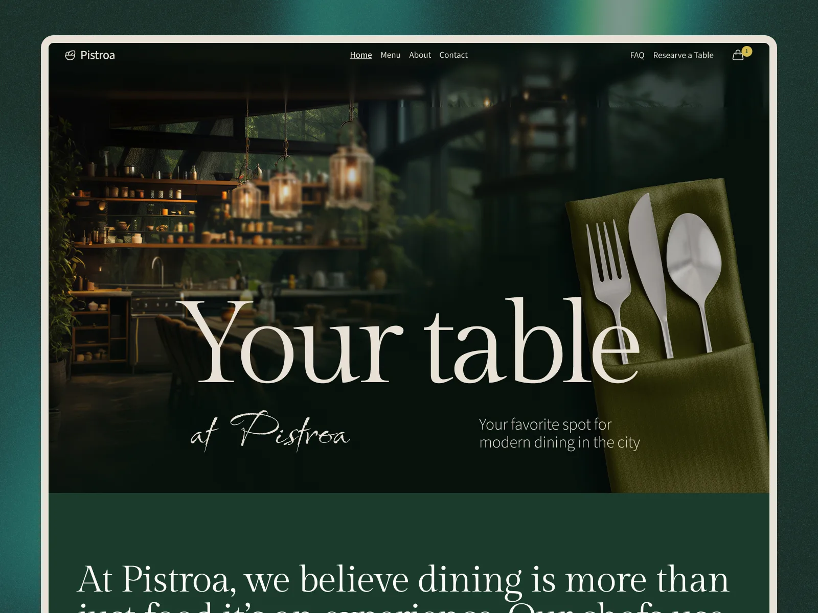 Pistora — Webflow restaurant website template
