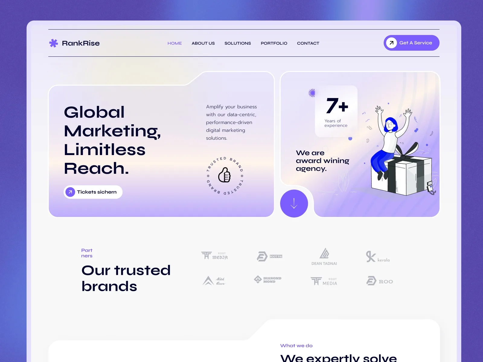 Rank Rise — Webflow agency website template
