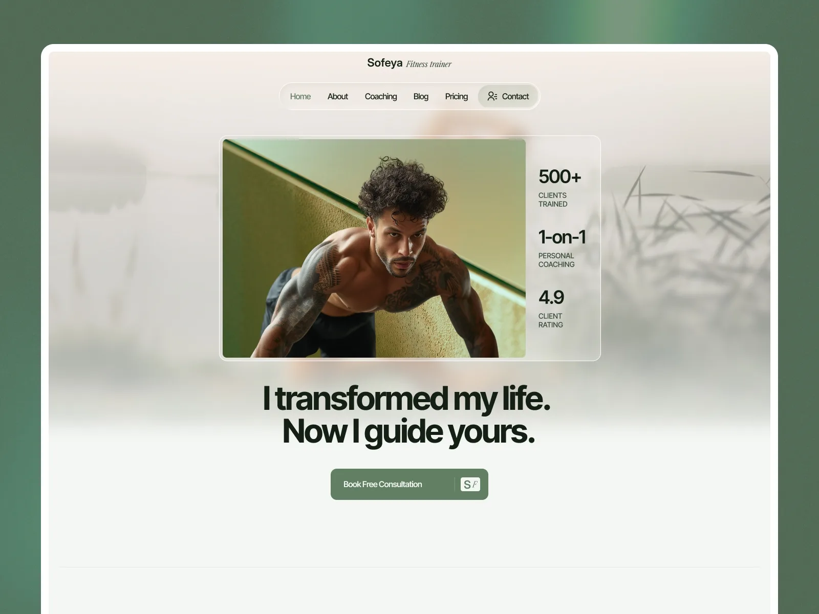 Sofeya — Framer fitness & gym website template
