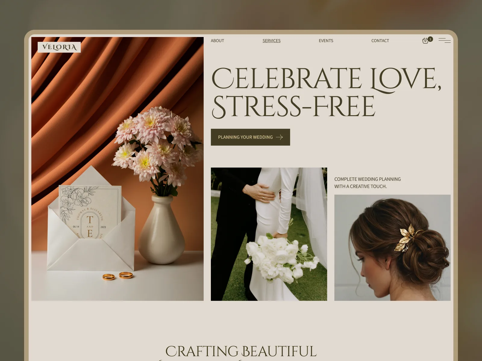 Veloria — Webflow wedding website template