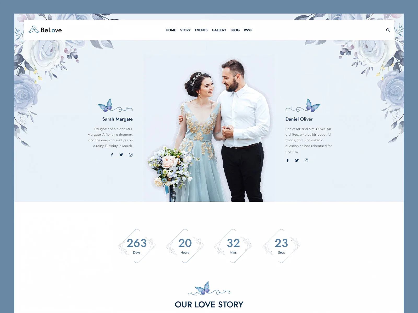Belover — Framer wedding website template