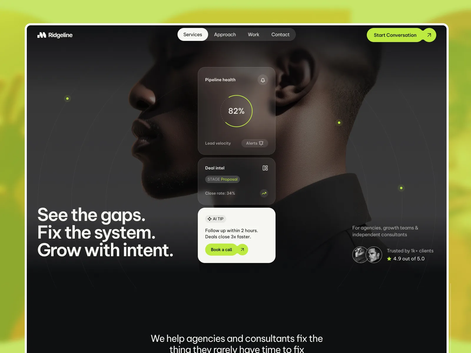 Ridgeline — Framer agency website template