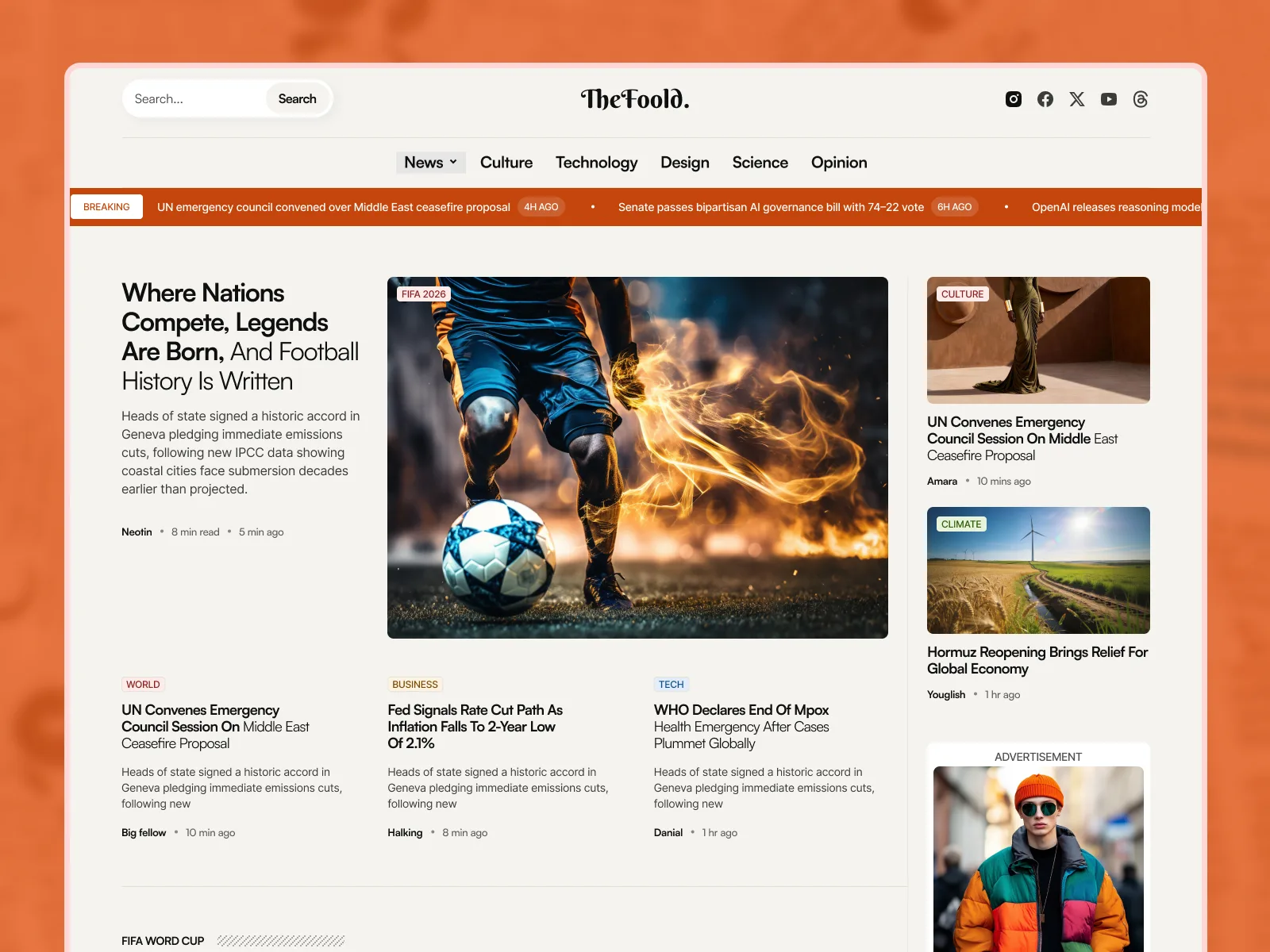 The Foold — Framer blog & editorial website template